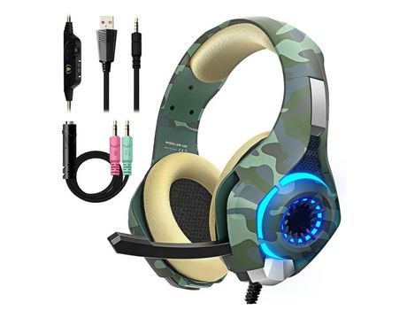 Auriculares para juegos para Ps4 Ps5 Pc Xbox One Ps4 auriculares con micrófono sonido envolvente 3D auriculares con cancelación de ruido YIZHOOD