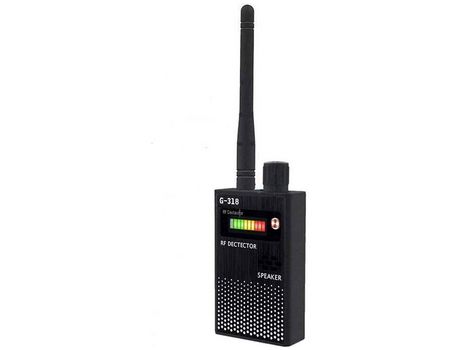 Detector de señal G318 Detector de señal antiespía para detección de radio cámaras inalámbricas práctica herramienta manual negro YIZHOOD