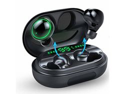 Caja de carga portátil para auriculares TWS, reducción de ruido 3D, IPX8 a prueba de agua, micrófono incorporado, emparejamiento automático, YIZHOOD