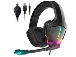 Auriculares para juegos Ps4 Ps5 Pc Xbox One Switch auriculares con micrófono dinámico Rgb efecto Led Gamer auriculares para ordenador YIZHOOD