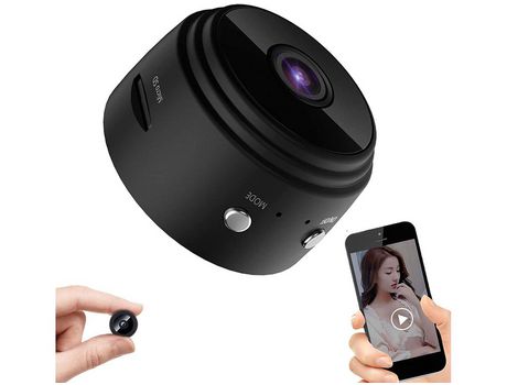 Telecamera Wifi Interna Nascosta 1080P Hd Piccola Telecamera Di Sicurezza Domestica Wireless Con Rilevamento Del Movimento Audio Nero YIZHOOD