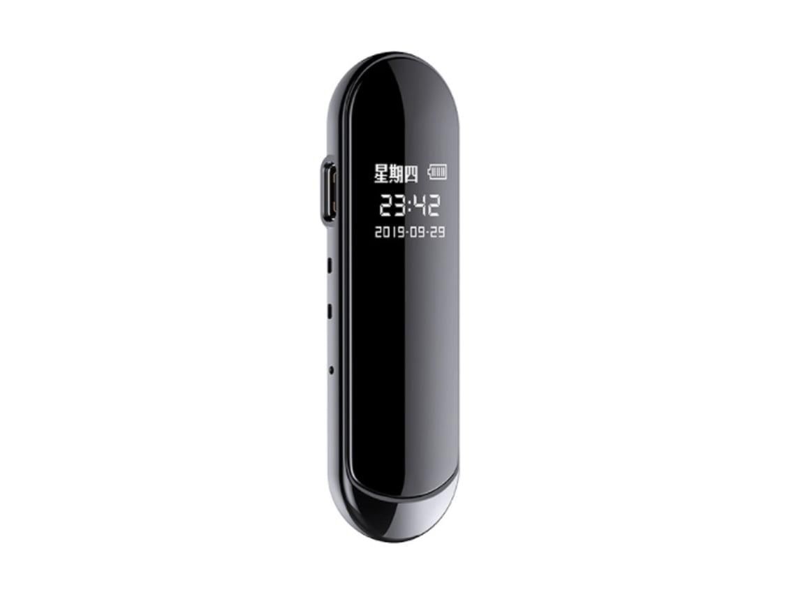 Cámara portátil con clip pequeña grabadora de vídeo de seguridad Full HD 1080P con función de visualización de fecha y hora-64Gbnegro YIZHOOD