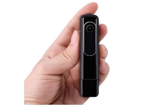 Cámara corporal HD 1080P Mini cámara espía Grabadora de video Convertir USB/Una tecla Grabación rápida Cámaras corporales de policía Negro YIZHOOD...