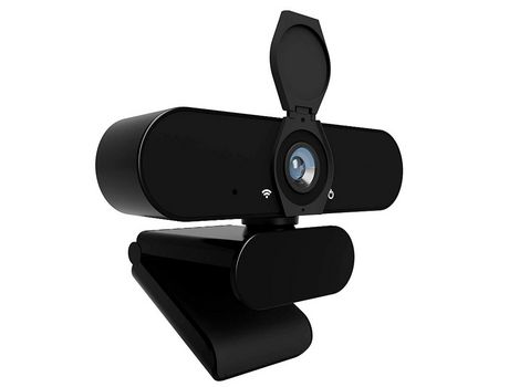 Cámara web con micrófono y cubierta de privacidad Full HD 1080P/30 Fps para PC de escritorio, portátil y Mac Cancelación de ruido Negro YIZHOOD