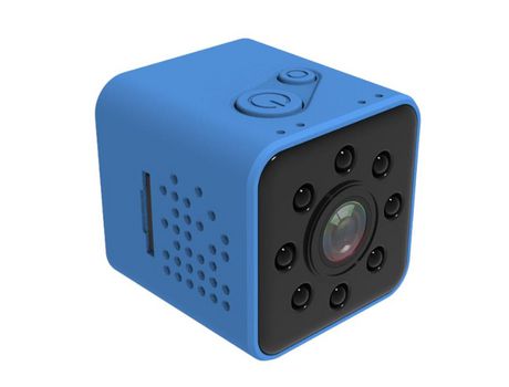 Mini cámara con cámara de vídeo de visión nocturna activada por movimiento para deportes al aire libre en interiores, oficina en casa, Bleu YIZHOOD...