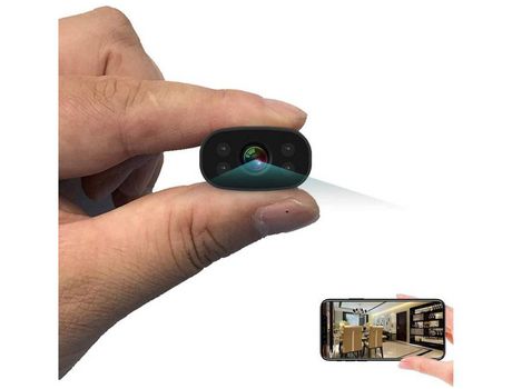 Cámaras espía 1080P HD Mini cámara oculta WiFi Cámara de vigilancia inalámbrica con visión nocturna por infrarrojos-negro YIZHOOD