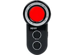 Detector inalámbrico antiespía Rf para cámara oculta Detector de señal antiespía Buscador de rastreador de lentes Gsm Sensibilidad ajustable Negro YIZHOOD