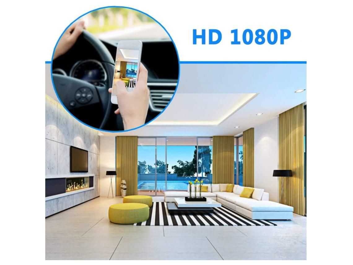 Mini Cámara De Seguridad Hd 1080P Con Visión Nocturna Detección De Movimiento Vista Remota Con Android/Ios Pc 64G Negro YIZHOOD