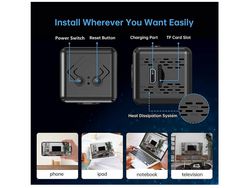 Mini cámara Cámaras de vídeo inalámbricas Aplicación profesional Wifi Cámara niñera Usuarios Cámaras HD Vídeo 4K HD Blanco YIZHOOD