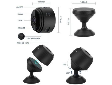 Mini Cámara Espía Wifi HD Vigilancia Camuflada con Detector de Movimiento y Visión Nocturnanegro YIZHOOD