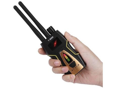 Detector de RF inalámbrico Detector de cámara espía Micro Detector de radio de alta sensibilidad para cámara oculta Negro YIZHOOD