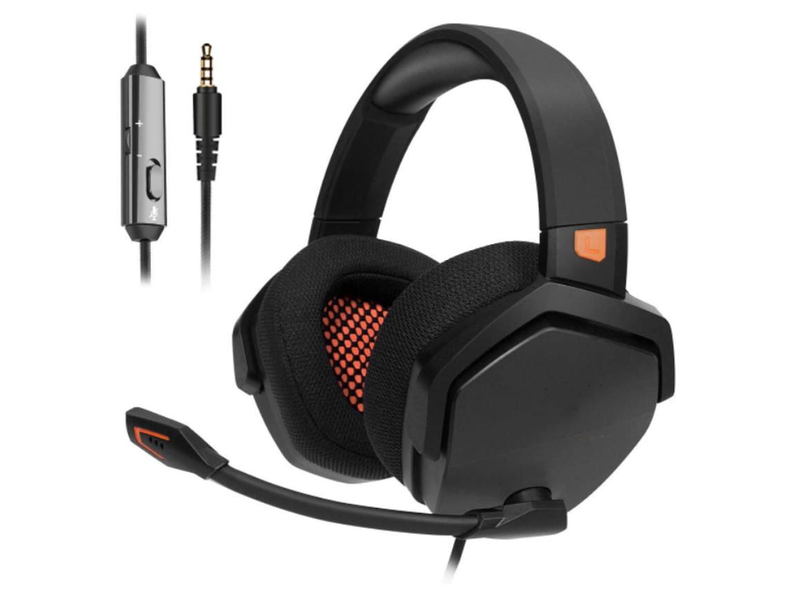 Auriculares estéreo para juegos con cancelación de ruido y controlador en línea para Ps4/Xbox 1/Pc negro YIZHOOD