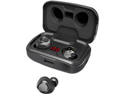 Auricular Bluetooth, Auriculares inalámbricos Bluetooth Reproducción de 105 horas con micrófono estéreo de alta fidelidad, Estuche de carga YIZHOOD