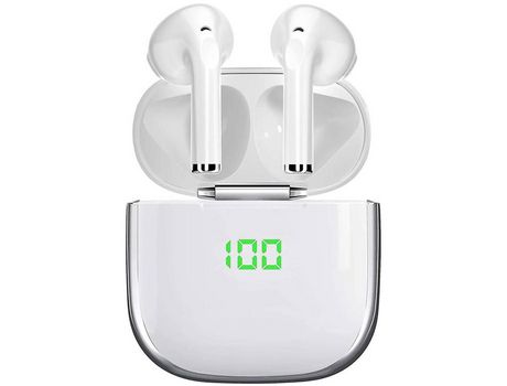 Auriculares estéreo inalámbricos Bluetooth 5, auriculares internos de 30 horas Indicador de batería Asistente de voz para teléfonos móviles YIZHOOD...
