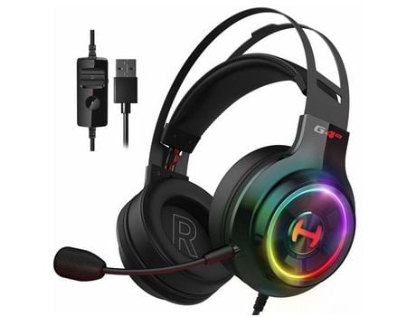 Auriculares para videojuegos G4 Te para Pc, Ps4, sonido envolvente 7,1, auriculares USB sobre la oreja con micrófono con cancelación de ruido para ...