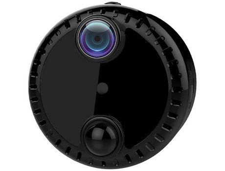Mini cámara de vigilancia magnética Wifi con conexión Wifi Tiempo de espera extendido Ángulo de vigilancia de 140 grados Negro YIZHOOD