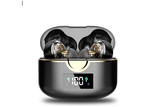 Auriculares inalámbricos Bluetooth 5, auriculares inalámbricos con cancelación activa de ruido, IPX7 a prueba de agua, carga rápida, auricul YIZHOO...