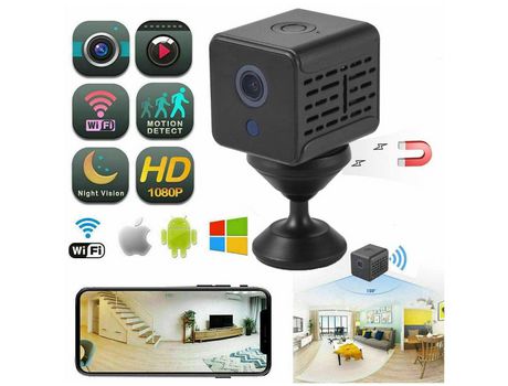 Mini cámara 1080P Cámara inalámbrica Almacenamiento en la nube Vigilancia Cámara web de visión nocturna para vigilancia del hogar YIZHOOD