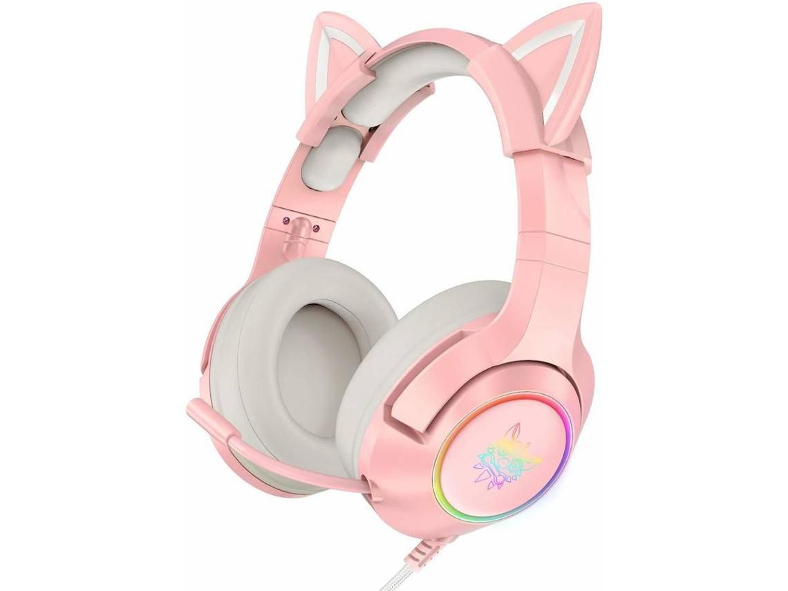 Auriculares Gaming con Orejas de Gato Extraibles Compatibles con Celulares Pc Ps4 Ps5 Xbox One con Sonido Envolvente F Light YIZHOOD