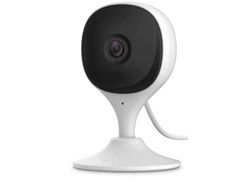 Cámara de seguridad para el hogar con 2 monitores para bebés 1080P con visión nocturna Audio bidireccional Detección humana Cámara interior Blanca YIZHOOD