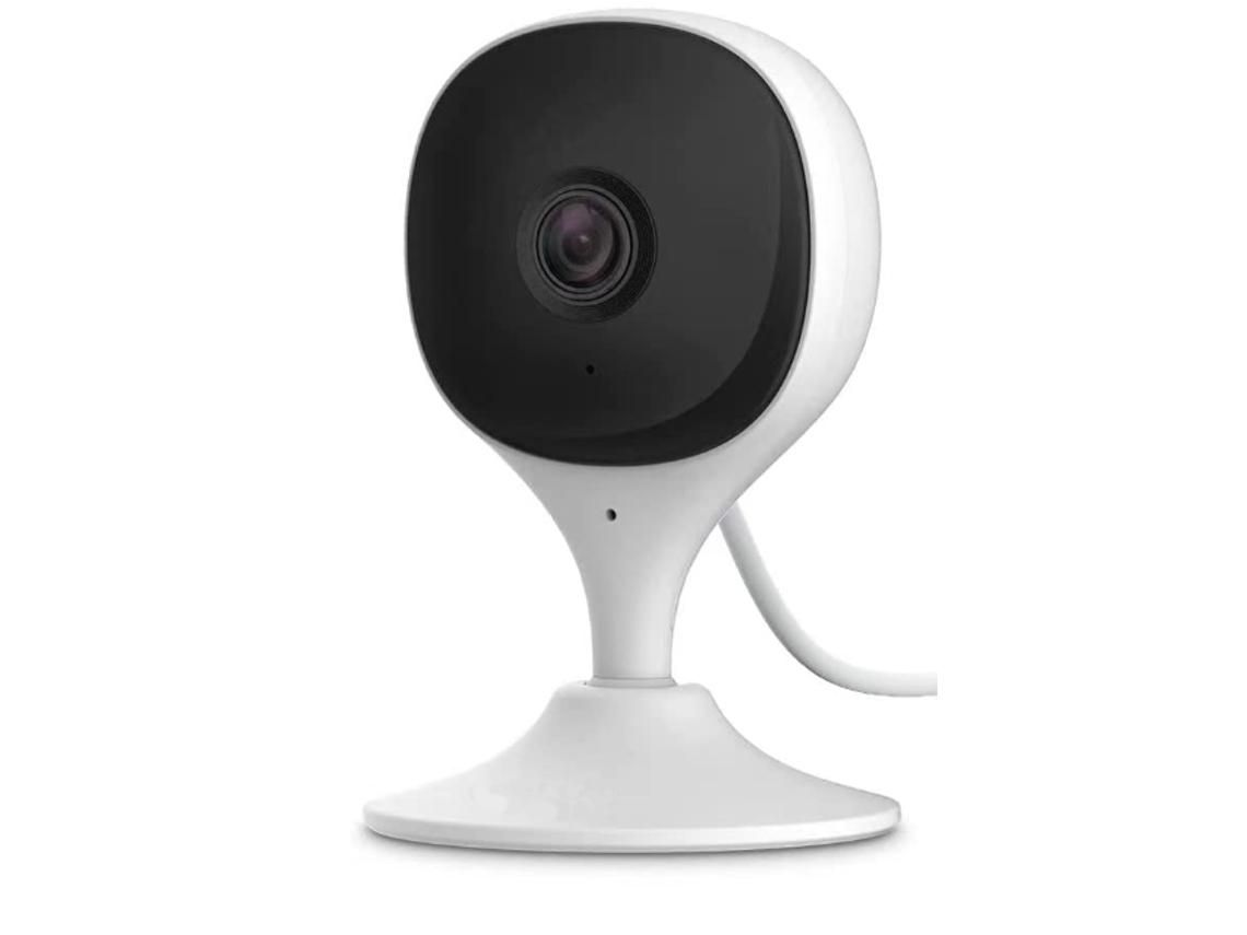 Cámara de seguridad para el hogar con 2 monitores para bebés 1080P con visión nocturna Audio bidireccional Detección humana Cámara interior Blanca YIZHOOD