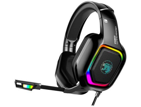 Auriculares para juegos Enkers A30 para Ps4 Ps5 Xbox One Pc auriculares con cable con micrófono con cancelación de ruido luz Rgb F YIZHOOD