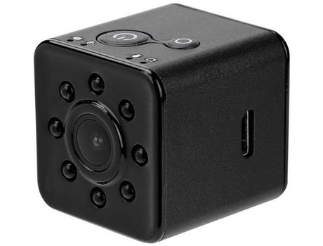 Mini cámara con cámara de vídeo de visión nocturna activada por movimiento para deportes de interior, exteriores, oficina en casa, color negro YIZH...