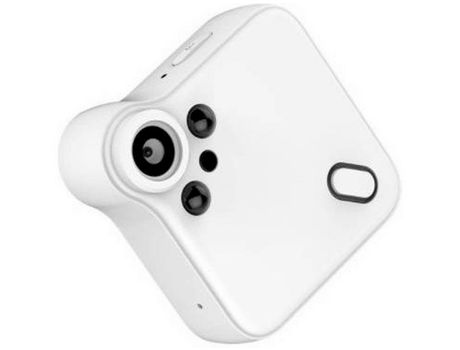 Mini cámara 600 Mah Cámara deportiva incorporada Mini cámara con memoria externa adecuada para uso en interiores y exteriores blanco YIZHOOD