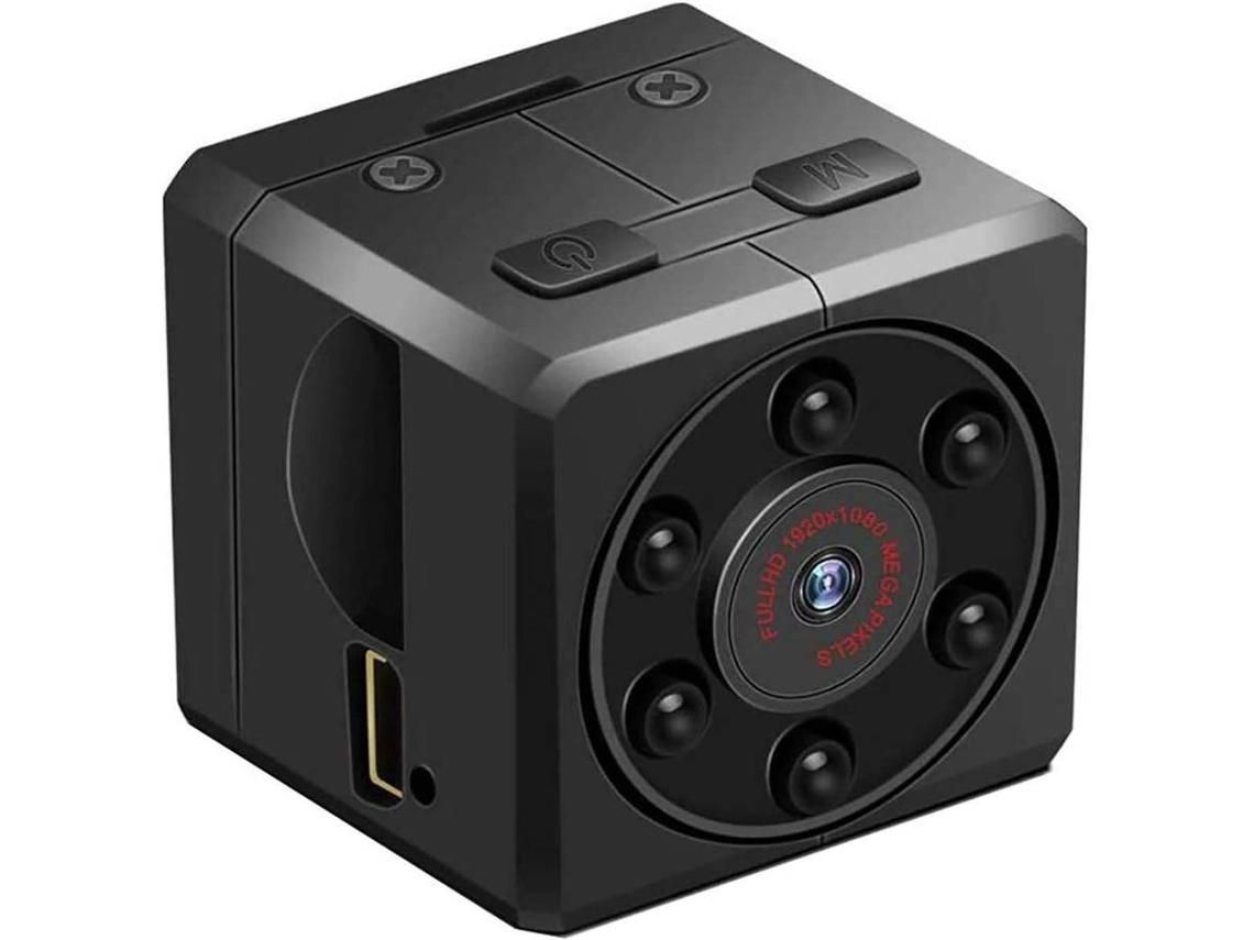 Mini cámara portátil Cámara de detección de movimiento Full HD 1080P Dv Cámaras de vigilancia para el hogar y exteriores negro YIZHOOD