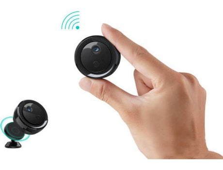 Mini cámara oculta Detección nocturna y de movimiento Mini cámara de vigilancia exterior con cargador negro YIZHOOD