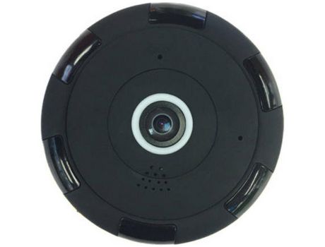 Cámara Wifi HD 1080P Vista panorámica de 360 ​​​​grados con detección de movimiento de visión nocturna negro YIZHOOD