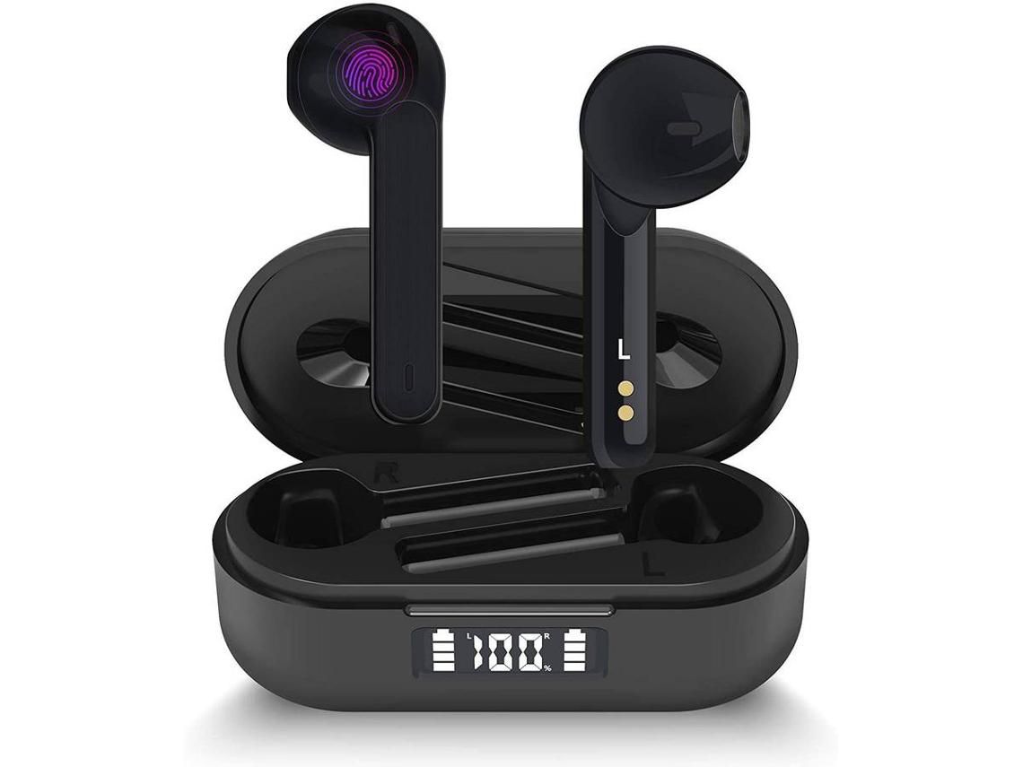 Auriculares Bluetooth Auriculares internos inalámbricos 5.1 Estéreo de alta fidelidad 40H Duración de la batería Caja con pantalla digital A YIZHOOD