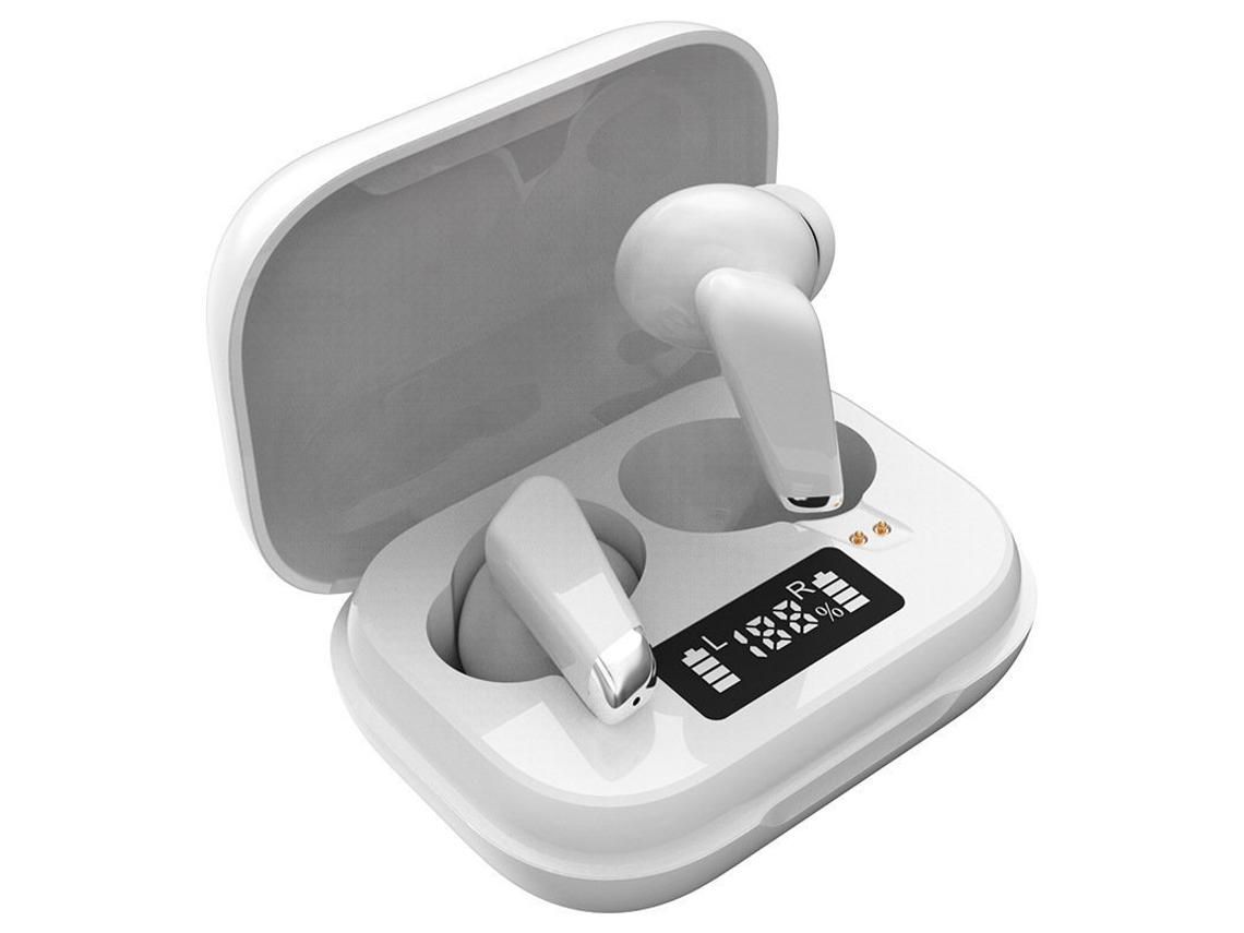 Auriculares Urban Lcd Auriculares Estéreo Bluetooth Auriculares Dual Pod Cool Urban White YIZHOOD