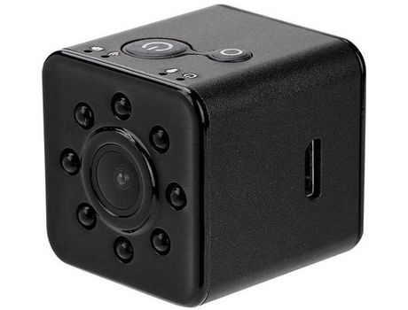 Mini cámara de vigilancia - 1080P HD - Con batería de larga duración - Para interiores y exteriores (negro) YIZHOOD