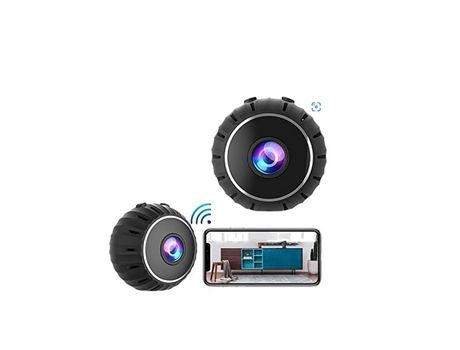Mini cámara espía Wi-Fi cámara espía oculta HD 1080P grabación de vídeo de audio en vivo con visión nocturna detección de movimiento, negro YIZHOOD...