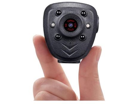 Mini cámara corporal Grabadora de vídeo HD1080P Tarjeta de memoria incorporada de 32 GB Cámara de policía portátil con visión nocturna Negro YIZHOO...