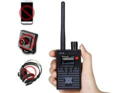 Detector de señal de amplificación RF antiespía Mini cámara LED inalámbrica Escáner GSM Buscador de GPS CDMA Negro YIZHOOD