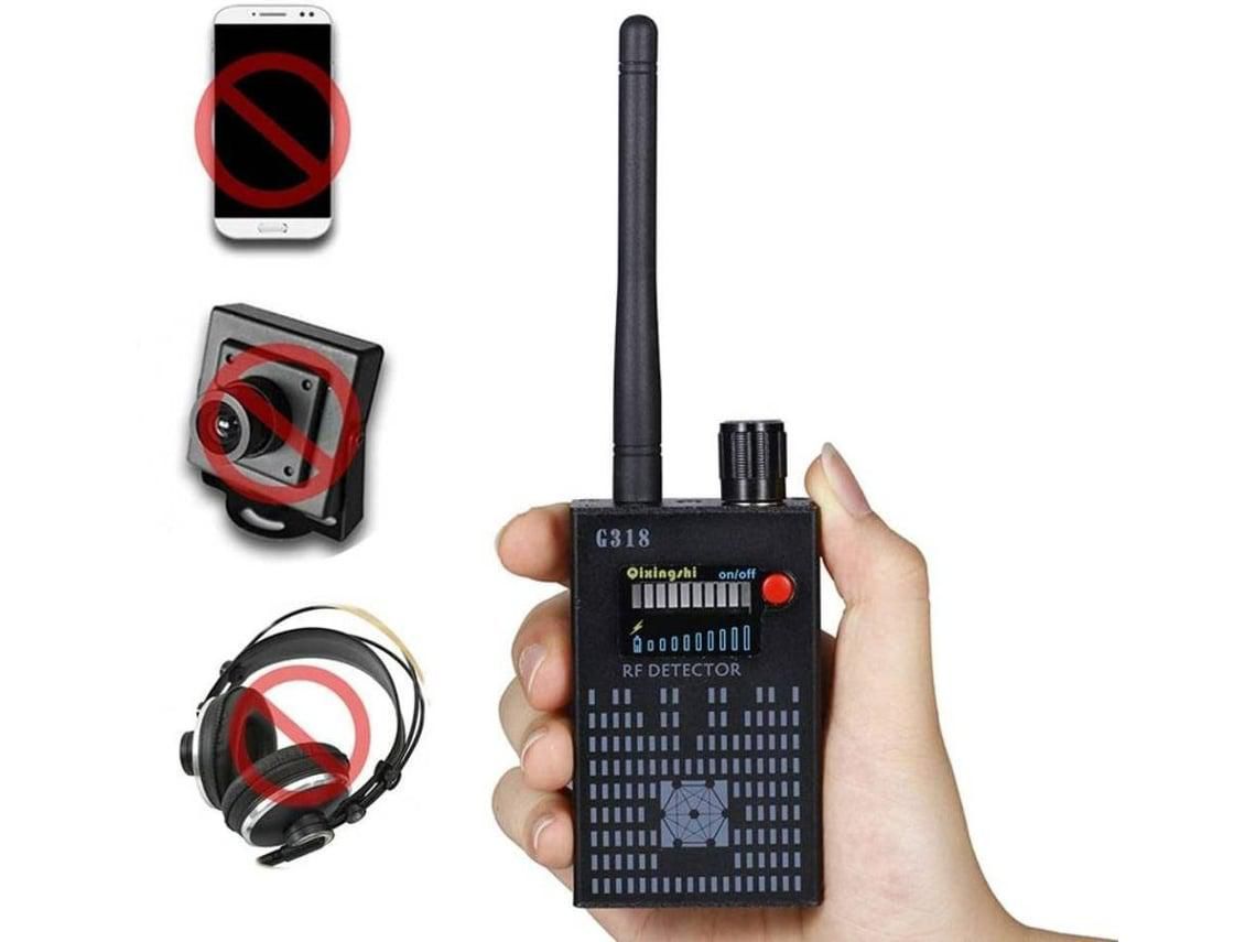 Detector de señal de amplificación RF antiespía Mini cámara LED inalámbrica Escáner GSM Buscador de GPS CDMA Negro YIZHOOD
