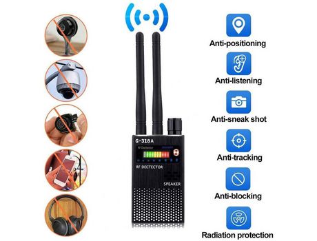 Detector de señal de RF inalámbrico anti espía, buscador de CDMA de escáner de radio de radar de detector de cámara GPS de error YIZHOOD