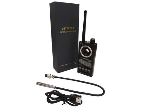 Detector de señal RF inalámbrico antiespía K68 para dispositivo de escucha Rastreador GPS Señal de error Detección de cámara oculta Negro YIZHOOD...