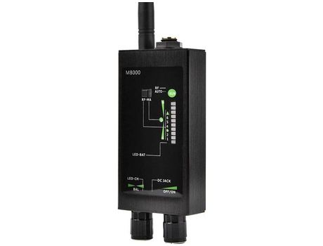 Detector antiespía de precisión de detección de alta frecuencia Negro Detección de cámara inalámbrica confiable 1.2G / 2.4G 25-35mA negro YIZHOOD...