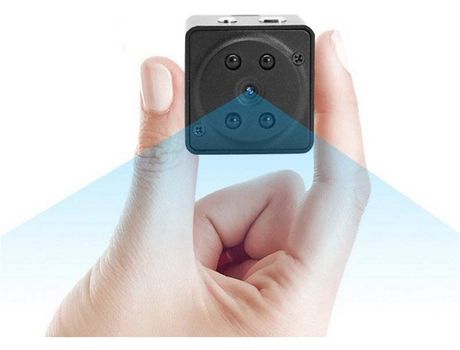Mini cámara de vigilancia de seguridad inalámbrica Wi-Fi HD 1080P con función de visión nocturna negra YIZHOOD