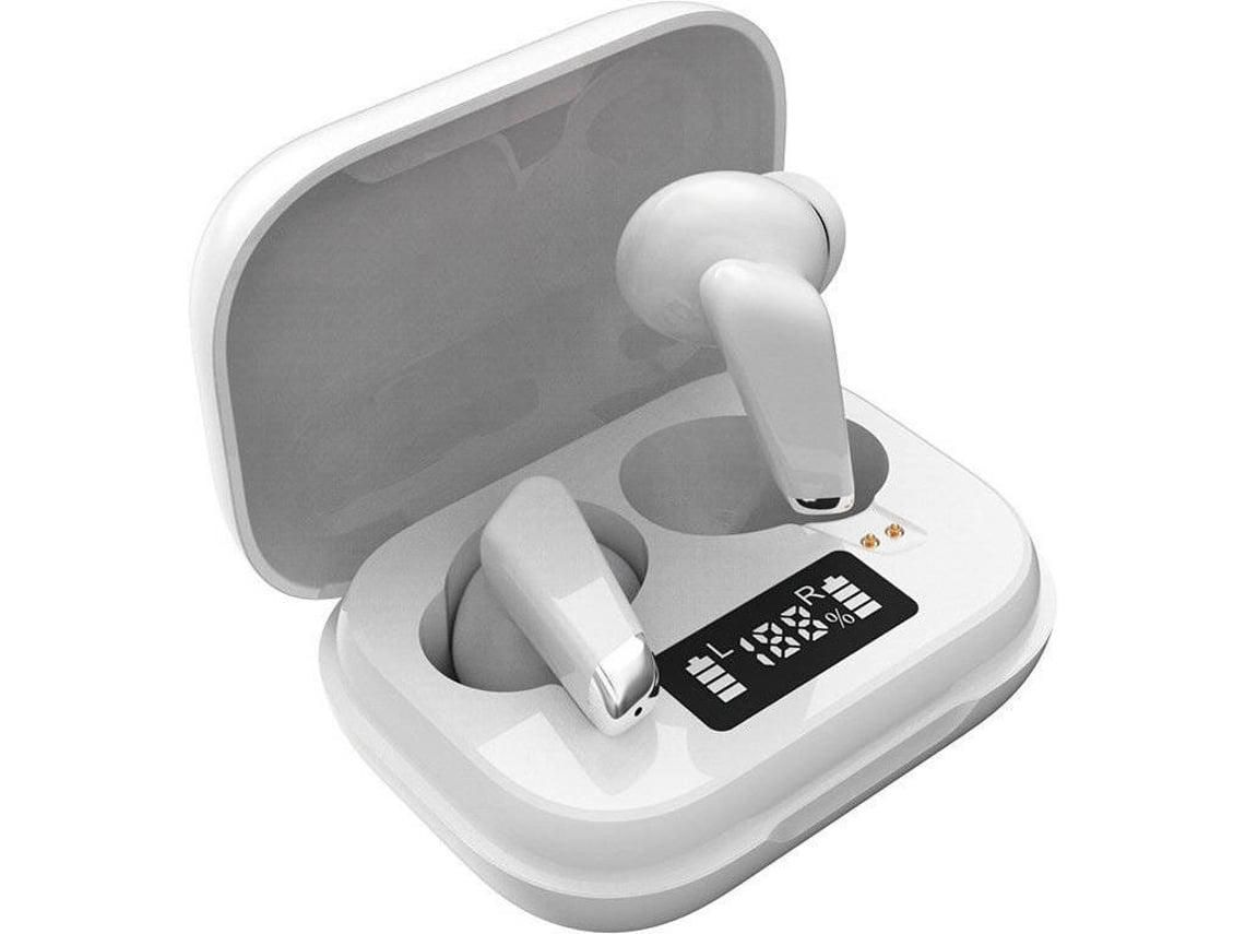 Cool Urban Dual Capsule Auriculares Lcd Bluetooth Estéreo Auricularesblanco YIZHOOD