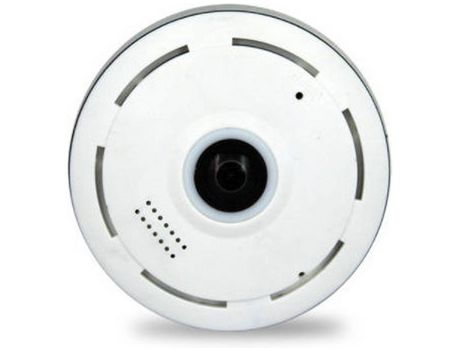 Mini cámara de red de audio bidireccional panorámica inalámbrica 1080P HD 360 grados ojo de pez Wifiblanco YIZHOOD