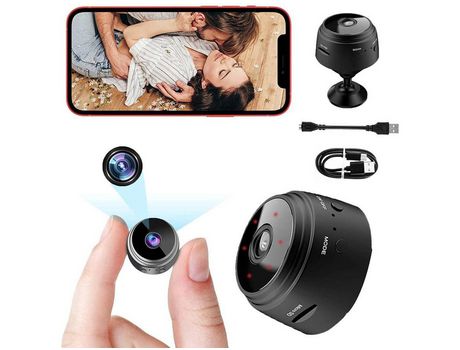 Mini Cámara Espía Cámara Inalámbrica 4K Full HD con Audio y Vídeonegro YIZHOOD