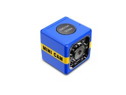 Mini cámara espía inalámbrica HD 1080P con funciones de visión nocturna y detección de movimiento azul YIZHOOD