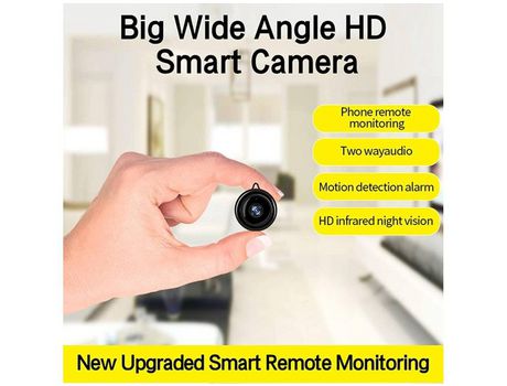 Mini cámara espía Wifi HD 1080P con visión nocturna y función de voz bidireccional negra YIZHOOD