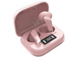 Cold Urban Auriculares Lcd con Dos Auriculares Estéreo Bluetooth Rosa YIZHOOD