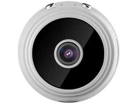 Mini cámara espía inalámbrica portátil 1080P con función de visión nocturna adecuada para interiores y exteriores blanco YIZHOOD
