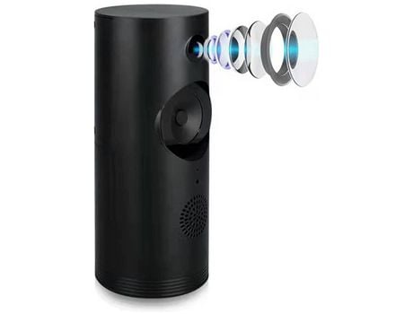 YIZHOOD Altavoz Bluetooth Inteligente Cámara HD 1080P para Vigilancia de Seguridad en el Hogar con Tarjeta de Memoria 64G Negro YIZHOOD